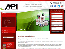 Tablet Screenshot of mpilabels.com